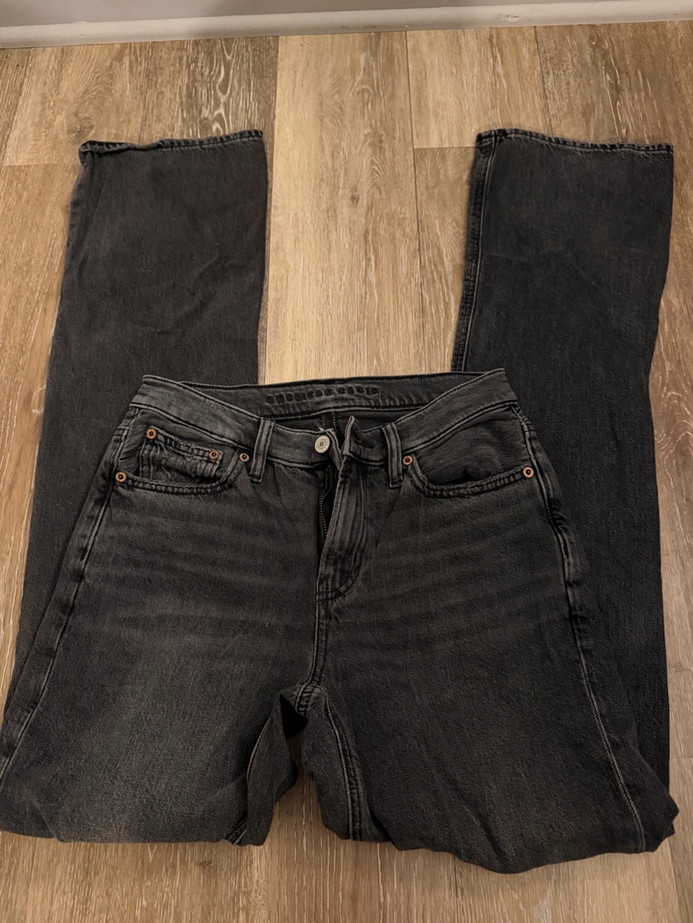 American Eagle Outfitters Black Distressed Jeans